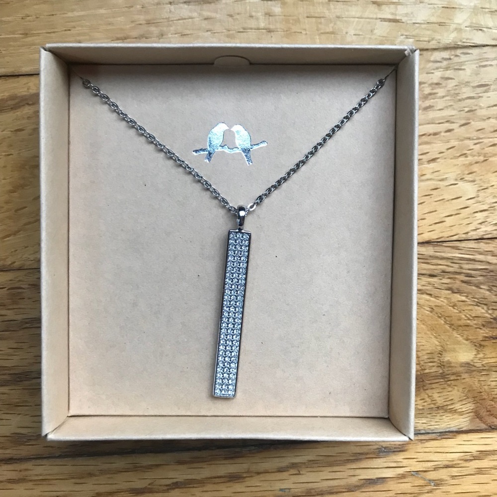 Chloe + Isabel Pavé Bar Long Pendant Necklace